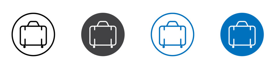 Suitcase icon Isolated on white background vector set