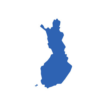 finland country map border vector blue icon illustration