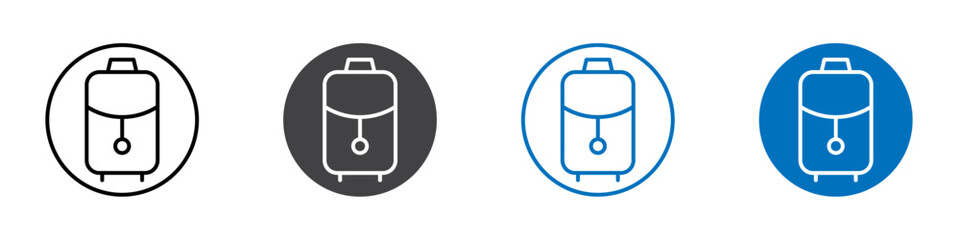 Travel bag icon Isolated on white background vector set