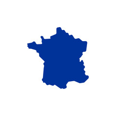 france country map border vector blue icon illustration