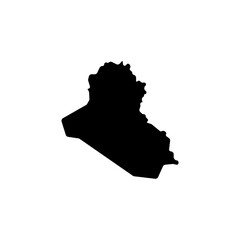 iraq country map border vector icon illustration