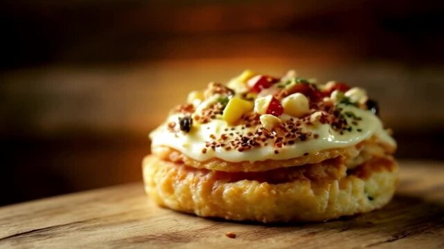 Close-up of Crunchy Nut Toppings on Pastry with Crossfade