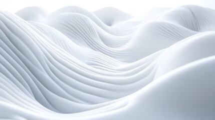 Abstract White Wave Landscape