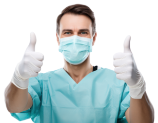 Dentist adult glove mask.