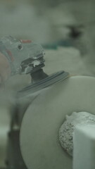 Marble Polishing on Rotating Machine for Smooth Finish