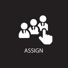 Assignment, Delegate, Delegating, Distribution Business glyph icon. assistant group management. team work transfer job communication Logo solid vector illustration design