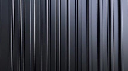  Corrugated black metal texture. Steel roof sheet. Siding panels for the wall. Iron building material for fence. Surface of a cargo container. 