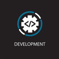 Development icon service tool logo template vector image