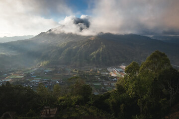 Clouds in the mountains