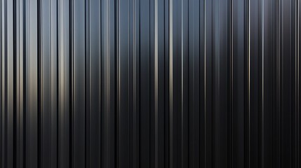 Obraz premium Corrugated black metal texture. Steel roof sheet. Siding panels for the wall. Iron building material for fence. Surface of a cargo container. 