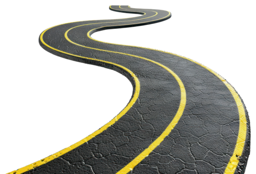 PNG Road asphalt winding yellow. - Powered by Adobe