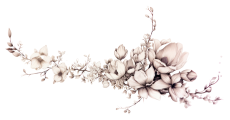 PNG Pattern drawing flower sketch.