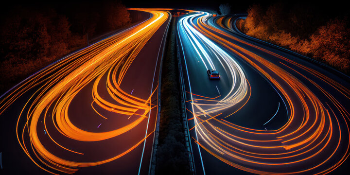 Dynamic Long Exposure Traffic Lights at Night