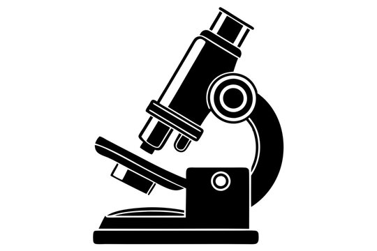 recommend clip art: microscope silhouette vector illustration white background