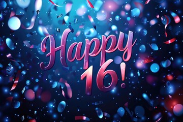 Sweet sixteen: text happy 16 years, the milestone birthday with joy and festivity, the transition from childhood to young adulthood with cherished memories, family, and friends