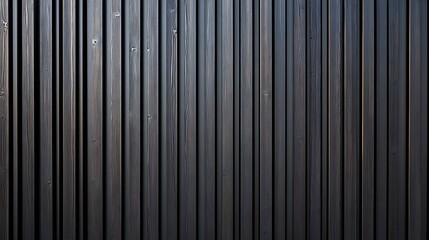 Corrugated black metal texture. Steel roof sheet. Siding panels for the wall. Iron building material for fence. Surface of a cargo container. 