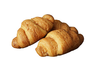 stack of croissant isolated element