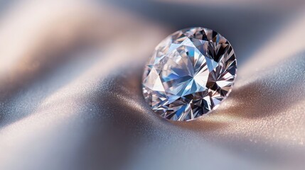 Sparkling Diamond on Silky Surface