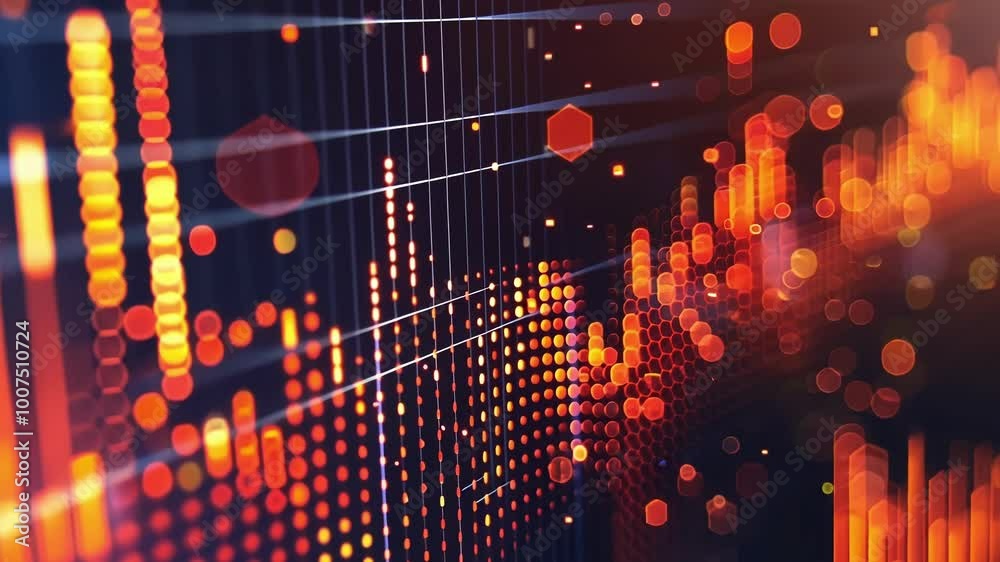 Aufkleber network security system is scanning data traffic, searching for anomalies and preventing cyber attac