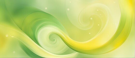 Abstract Swirling Green and Yellow