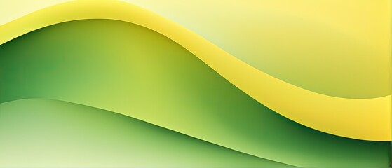 Abstract Green and Yellow Wavy Design