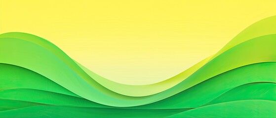 Abstract Green and Yellow Landscape