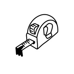 hand drawn measuring tape, measuring instrument