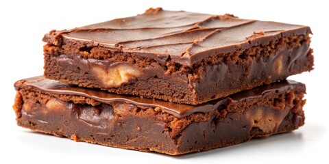 Fudgy Chocolate Brownies with Caramel Swirl, Dessert, Chocolate