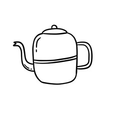 Hand drawn gooseneck kettle