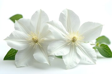 Obraz premium white flower isolated on white background