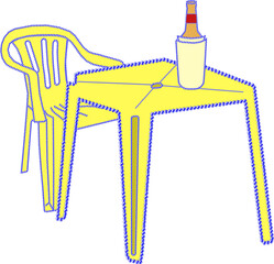 cadeira e mesa de bar
