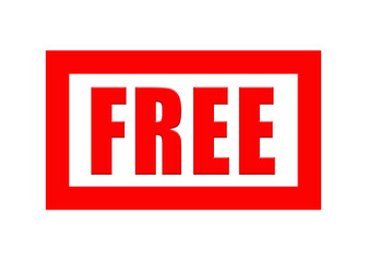  free trial word square rubber seal stamp on white background