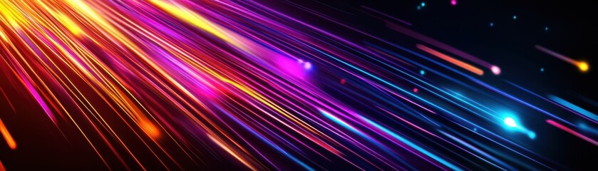 Colorful light streaks creating a dynamic abstract background.
