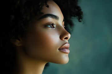Fototapeta premium Serene Portrait Showcasing Young Beauty