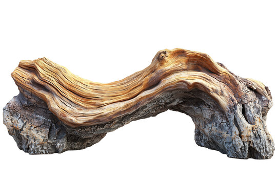 Weathered Tree Trunk with Intricate Wood Grain
