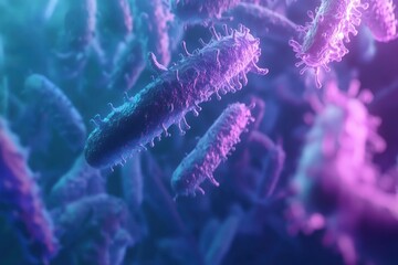 Fototapeta premium Dynamic Microscopic View of Captivating Microorganisms