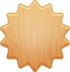 Wooden label star shaped button blank template
