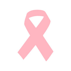 Breast cancer ribbon clip art design on plain white transparent isolated background for card, shirt, hoodie, sweatshirt, apparel, tag, mug, icon, poster or badge