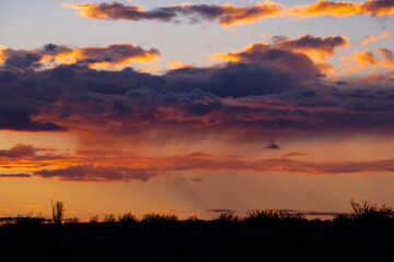 sunset in the desert