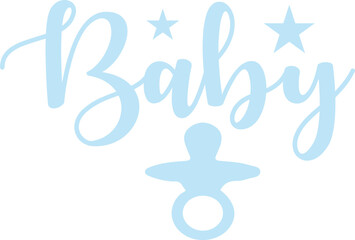 Naklejka premium Baby typography design on plain white transparent isolated background for card, shirt, hoodie, sweatshirt, apparel, tag, mug, icon, poster or badge