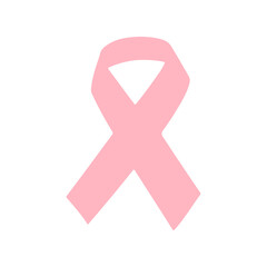 Breast cancer ribbon clip art design on plain white transparent isolated background for card, shirt, hoodie, sweatshirt, apparel, tag, mug, icon, poster or badge