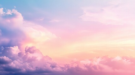 Soft Pastel Sky with Wispy Clouds at Dusk