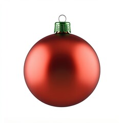 Shimmering red Christmas ornament captures the warmth of festive joy and holiday spirit in a cozy winter setting