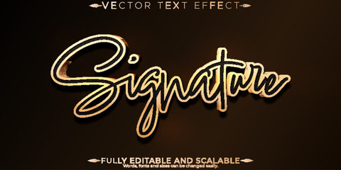 Royal editable text effect, editable author and writer text style