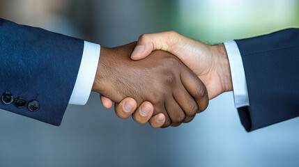 Obraz premium professional handshake symbolizes agreement and collaboration in business.