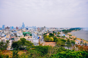 Kaohsiung, Taiwan, Republic of China, 01 25 2024: The landscape of Cijin island, lighthouse and cihou fort
