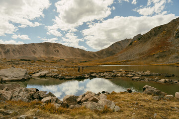 landscape with lake and mountains