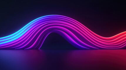 Abstract Neon Waves  Futuristic Glowing Lines  Colorful Swirls  3D Render  Digital Art