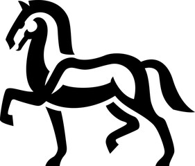 Abstract Symbol of Trotting Horse 