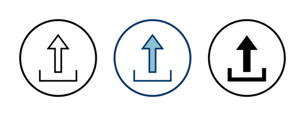 Upload icon vector isolated on white background. Upload sign icon. Upload button. Load symbol.